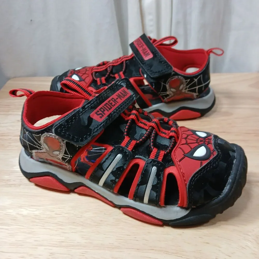 Marvel Spiderman Fisherman Sandals Boy Toddlers Size 10